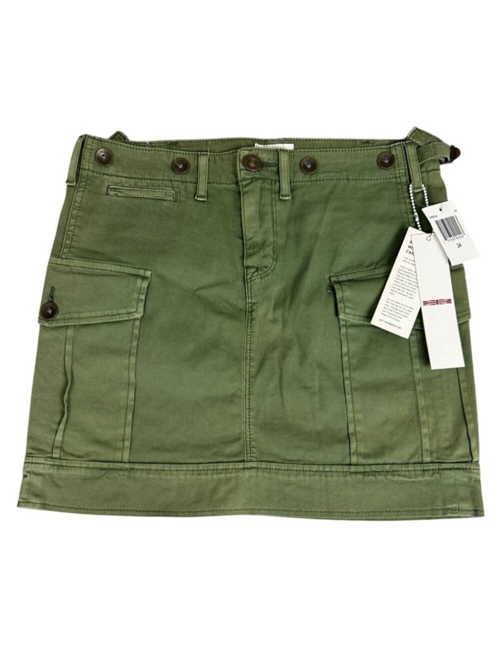 Hudson Nell Cargo Skirt Olive Green Womens 24 Casual Comfort Army Travel